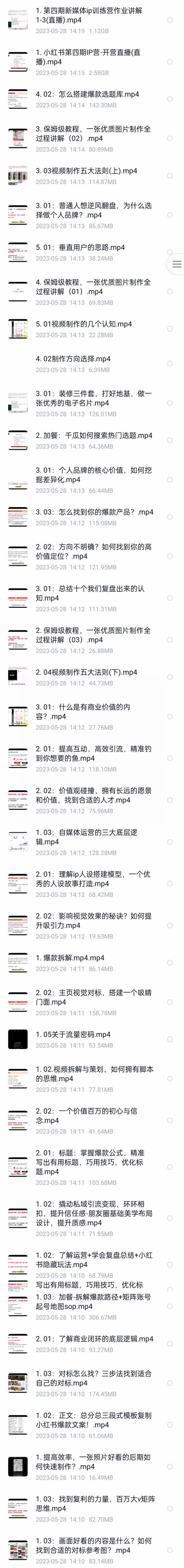 项目-自媒体-成长IP训练营【第4期】：带你从0到1跑通小红书-闭环（39节）骑士资源网(2)
