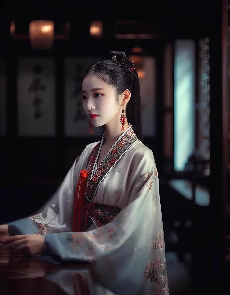 项目-Midjourney关键词-AI生成中国风古装汉服美女人像提示关键词骑士资源网(8)